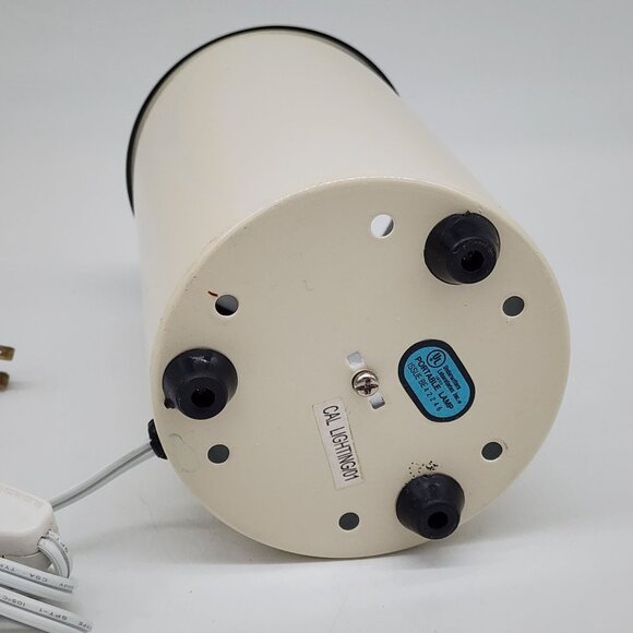 Vintage Kovacs Cylinder Shaped Accent Up Lamp White Metal - Picture 8 of 8